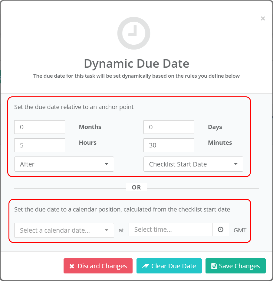 Dynamic Due Date Popup